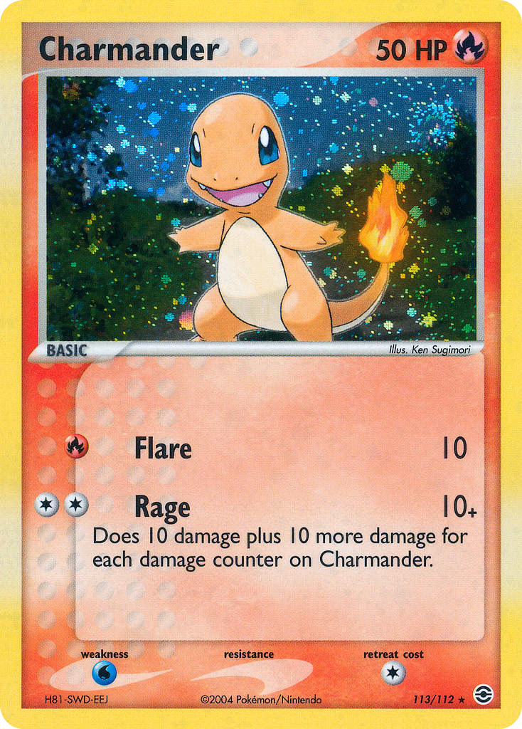Charmander Pokemon card (113/112, FireRed & LeafGreen)