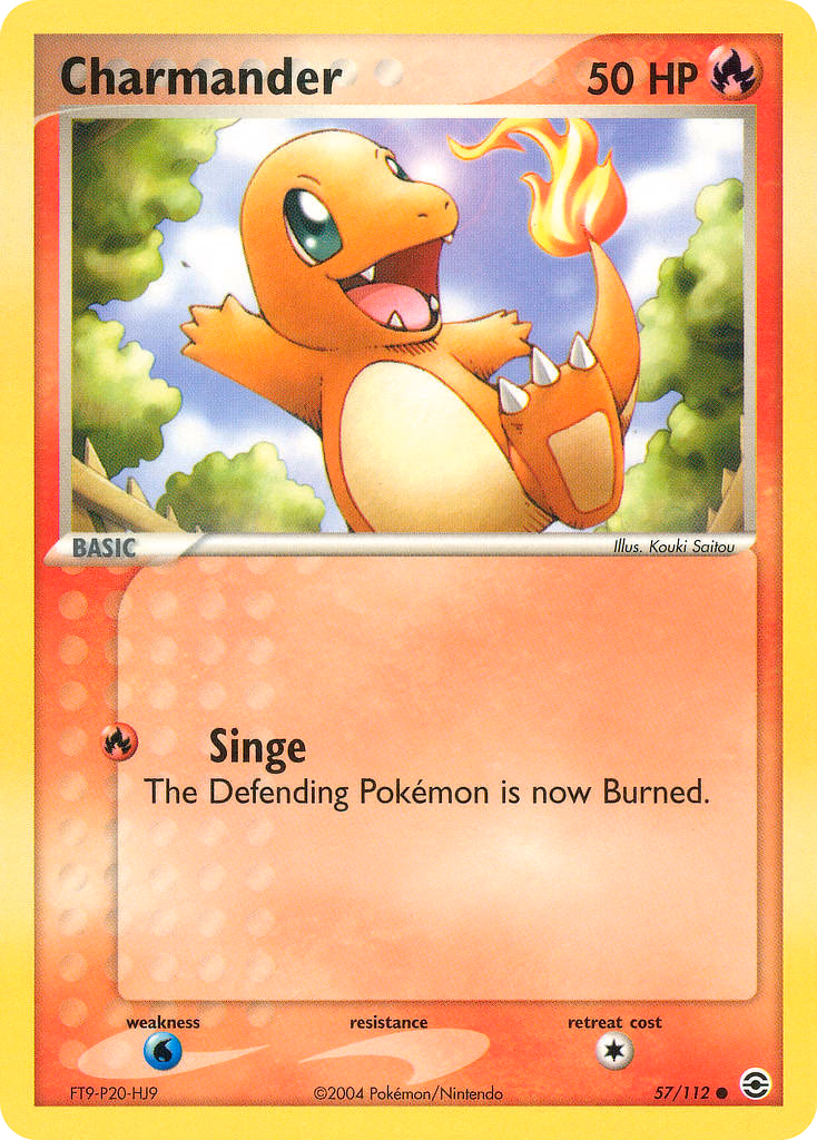 Charmander Pokemon card (57/112, FireRed & LeafGreen)