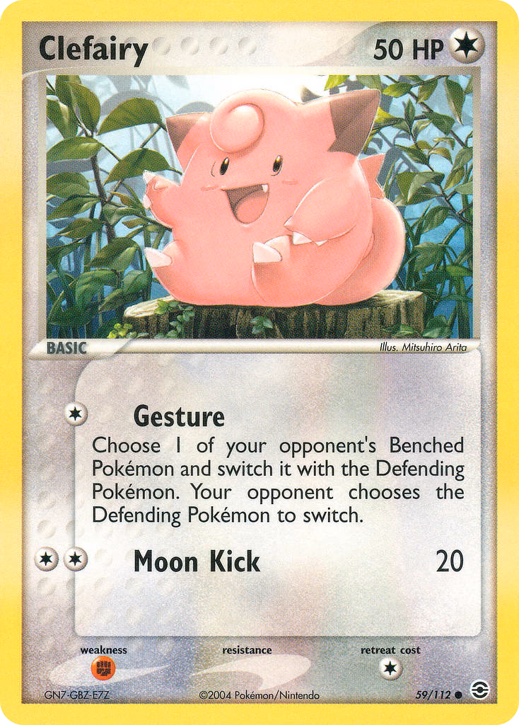 Clefairy Pokemon card (59/112, FireRed & LeafGreen)