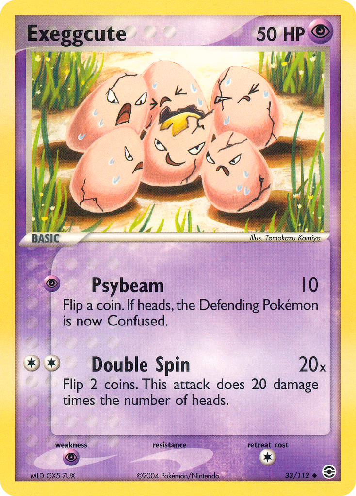 Exeggcute Pokemon card (33/112, FireRed & LeafGreen)