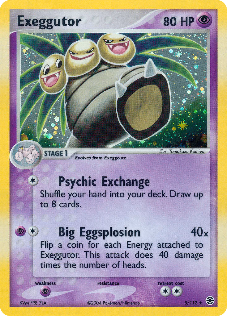 Exeggutor Pokemon card (5/112, FireRed & LeafGreen)