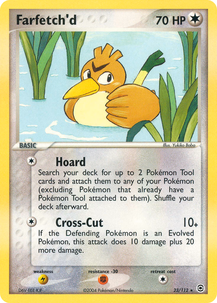 Farfetch'd Pokemon card (23/112, FireRed & LeafGreen)