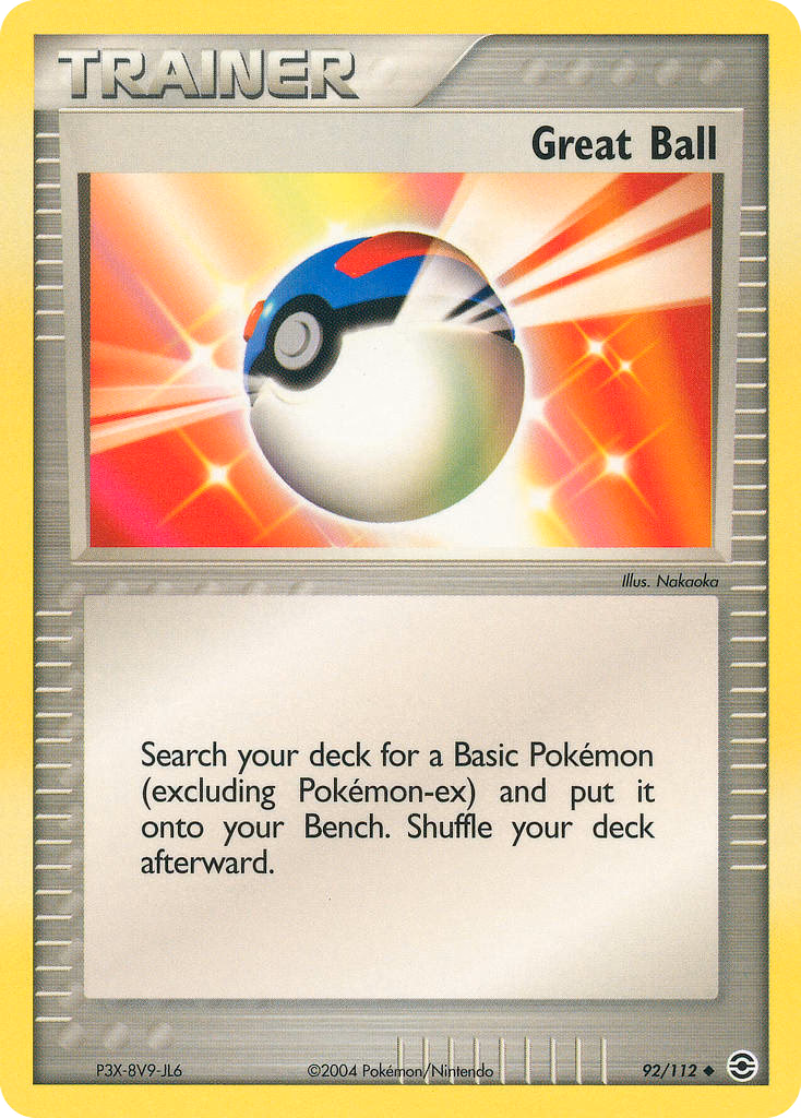 Great Ball Pokemon card (92/112, FireRed & LeafGreen)