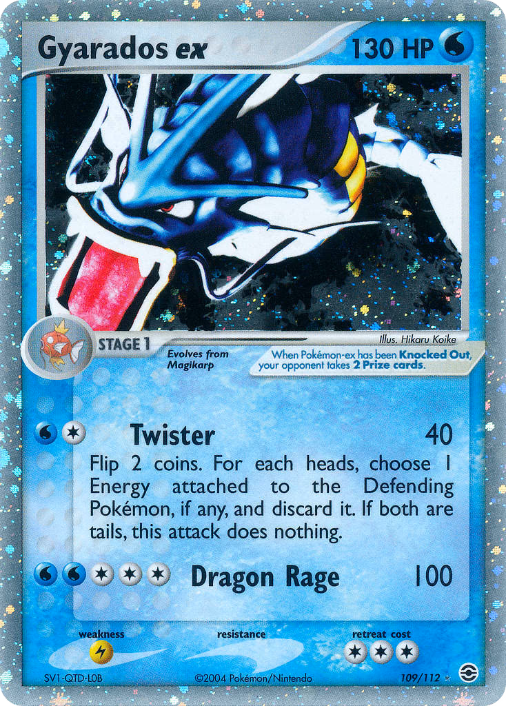 Gyarados ex Pokemon card (109/112, FireRed & LeafGreen)