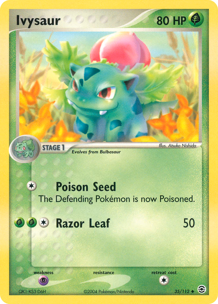 Ivysaur Pokemon card (35/112, FireRed & LeafGreen)