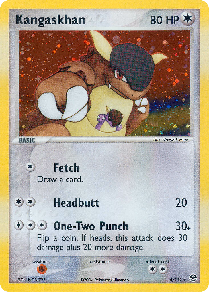 Kangaskhan Pokemon card (6/112, FireRed & LeafGreen)
