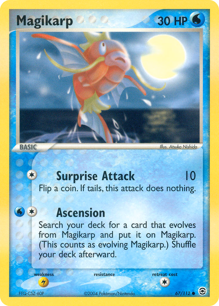 Magikarp Pokemon card (67/112, FireRed & LeafGreen)