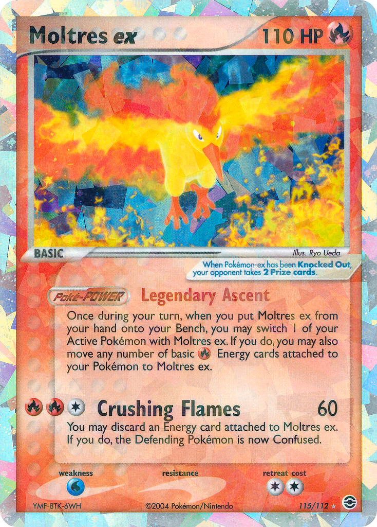 Moltres ex Pokemon card (115/112, FireRed & LeafGreen)