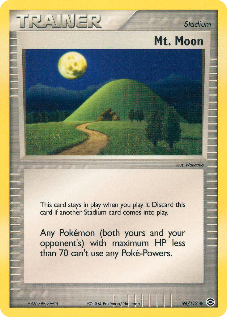 Mt. Moon Pokemon card (94/112, FireRed & LeafGreen)