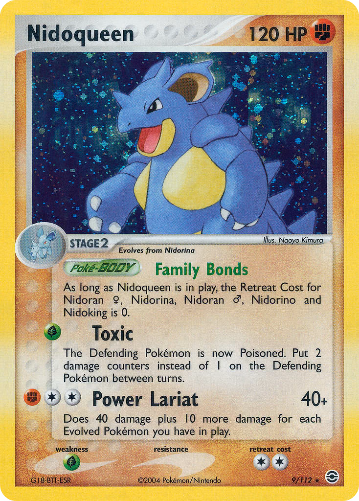 Nidoqueen Pokemon card (9/112, FireRed & LeafGreen)