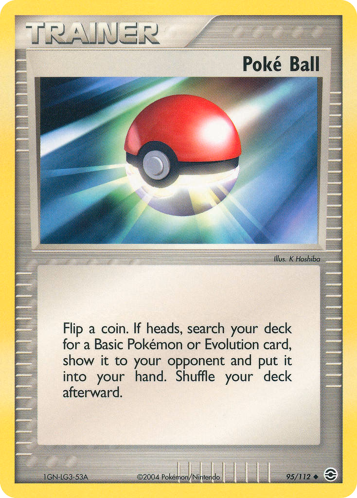 Poké Ball Pokemon card (95/112, FireRed & LeafGreen)