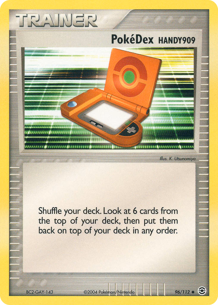 PokéDex HANDY909 Pokemon card (96/112, FireRed & LeafGreen)