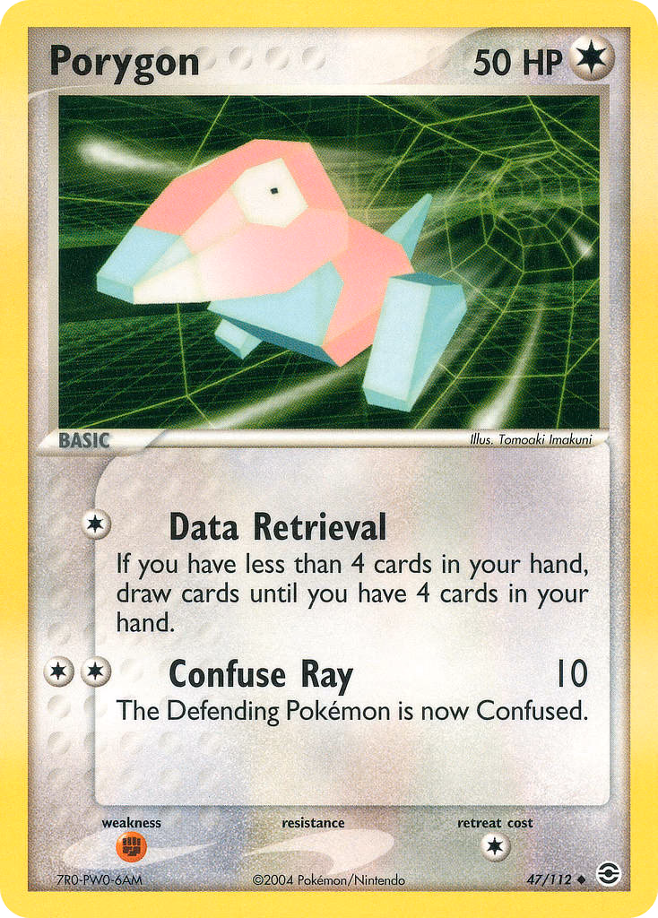 Porygon Pokemon card (47/112, FireRed & LeafGreen)