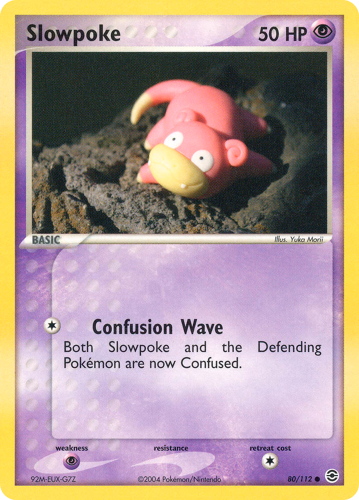 Slowpoke Pokemon card (80/112, FireRed & LeafGreen)