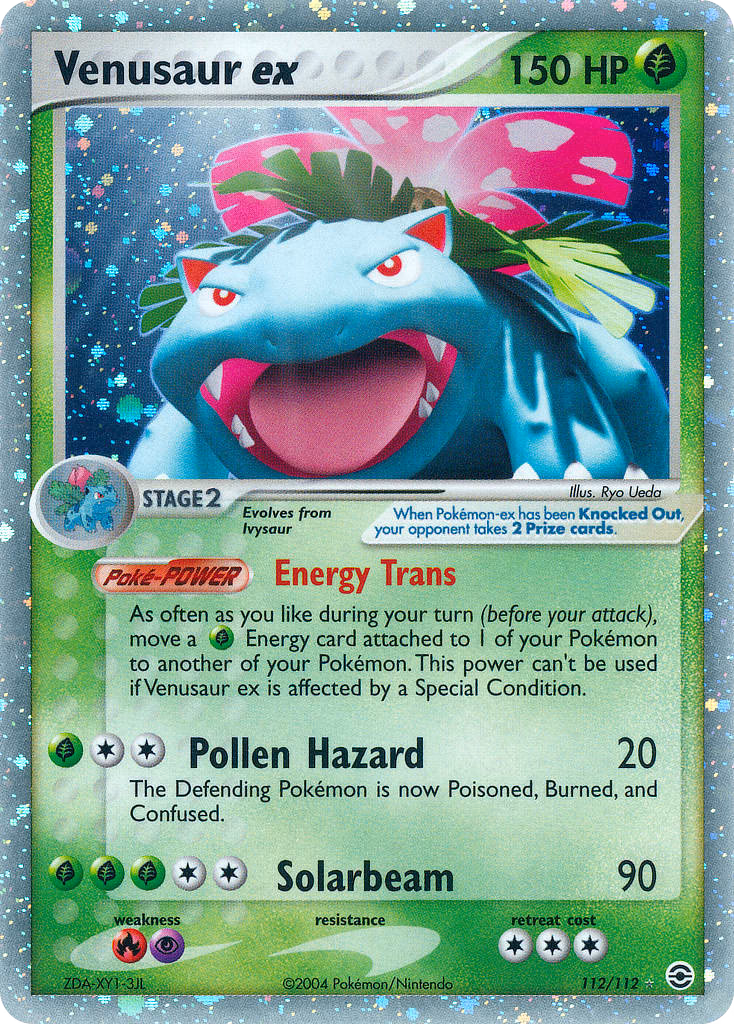Venusaur ex Pokemon card (112/112, FireRed & LeafGreen)