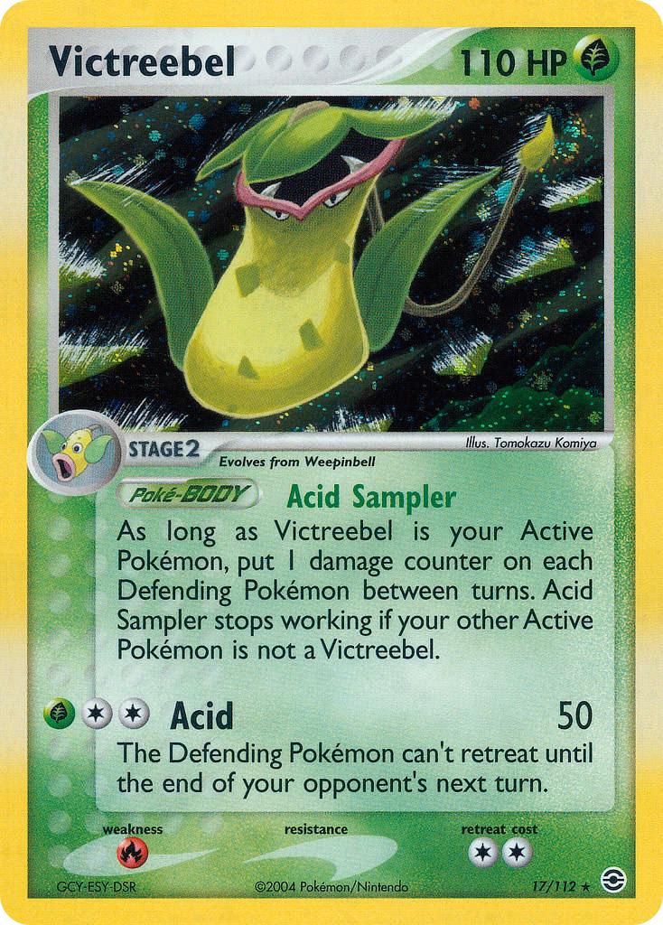 Victreebel Pokemon card (17/112, FireRed & LeafGreen)