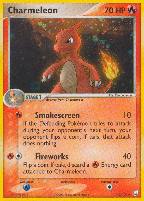 Charmeleon Pokemon card (110/109, Team Rocket Returns)
