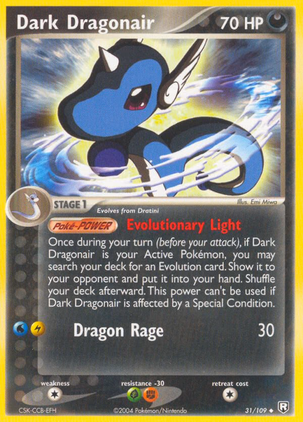 Dark Dragonair Pokemon card (31/109, Team Rocket Returns)