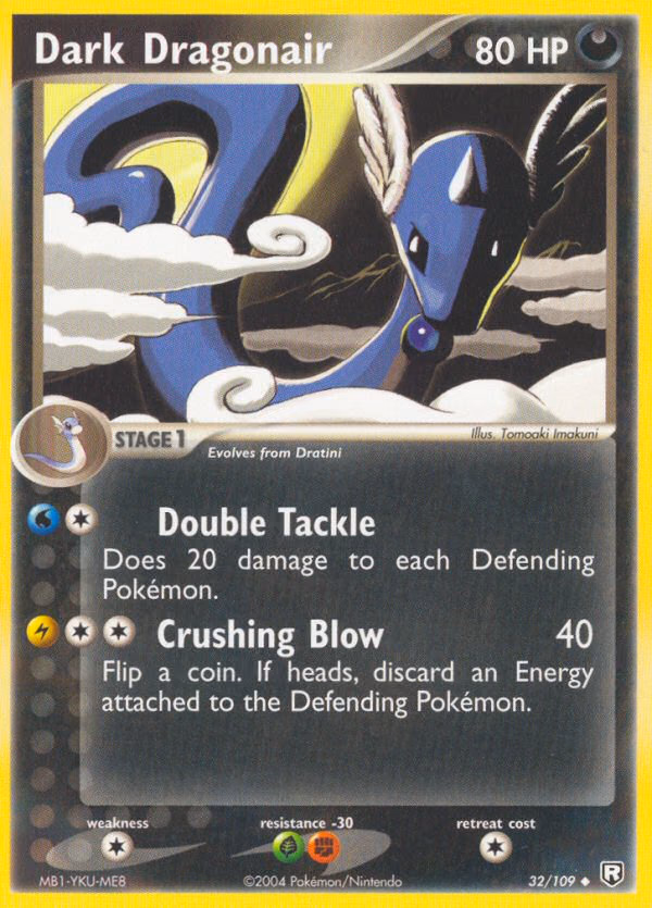Dark Dragonair Pokemon card (32/109, Team Rocket Returns)