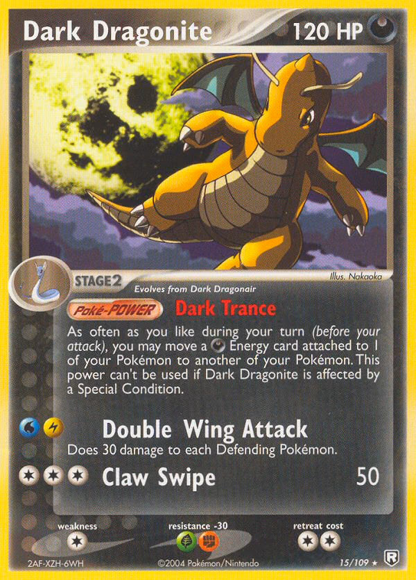Dark Dragonite Pokemon card (15/109, Team Rocket Returns)