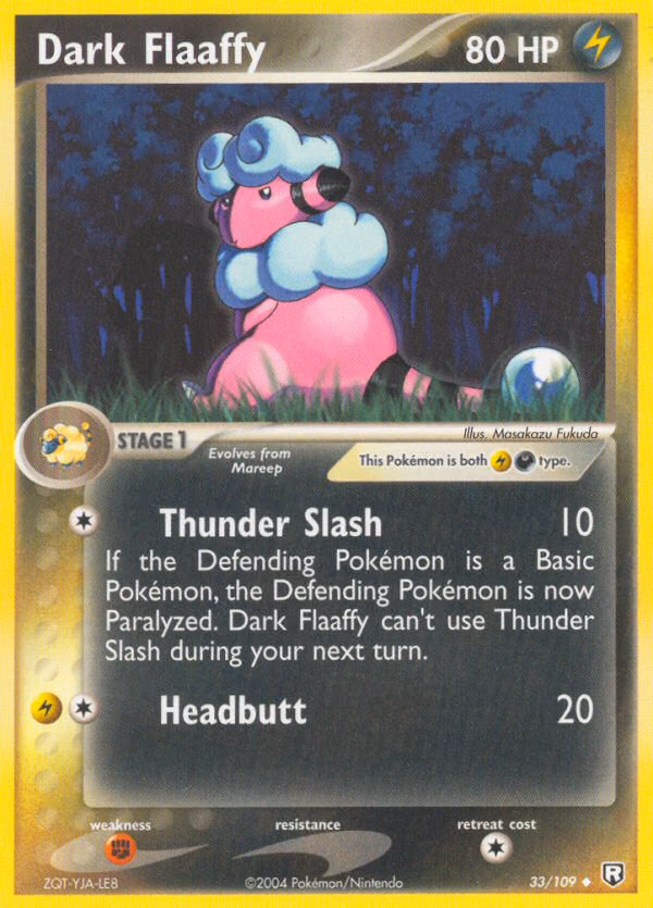 Dark Flaaffy Pokemon card (33/109, Team Rocket Returns)