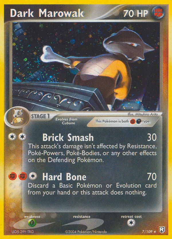 Dark Marowak Pokemon card (7/109, Team Rocket Returns)