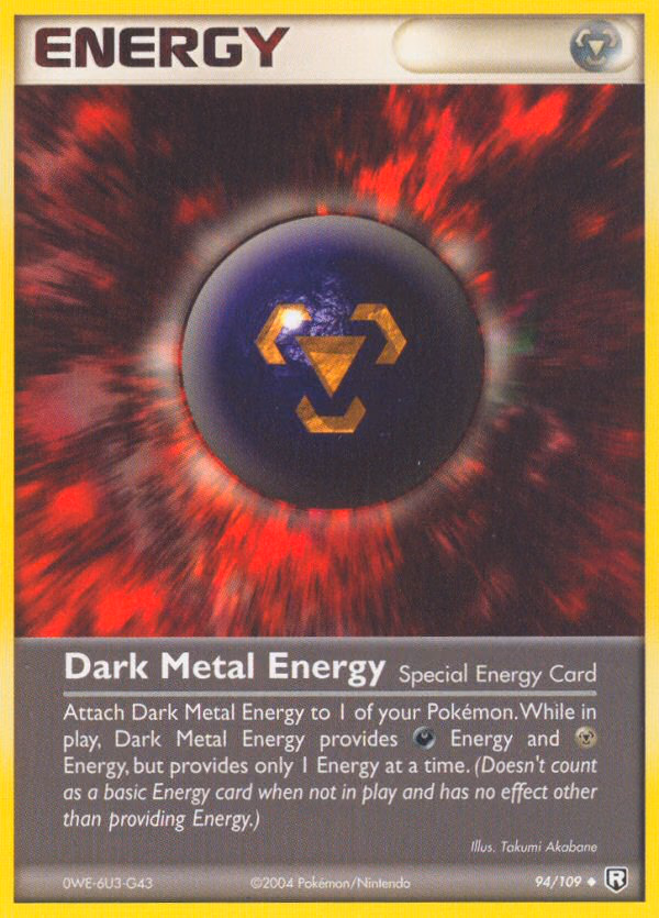Dark Metal Energy Pokemon card (94/109, Team Rocket Returns)