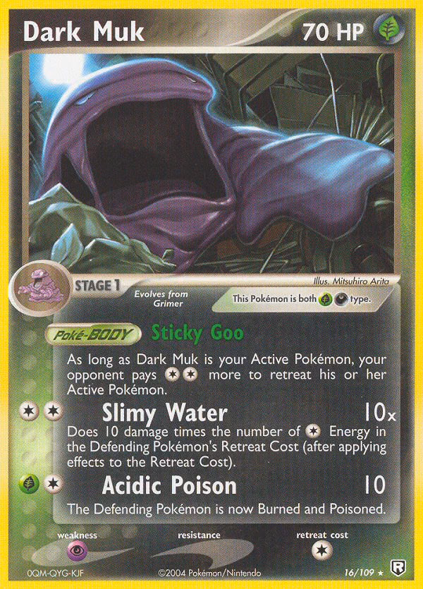 Dark Muk Pokemon card (16/109, Team Rocket Returns)