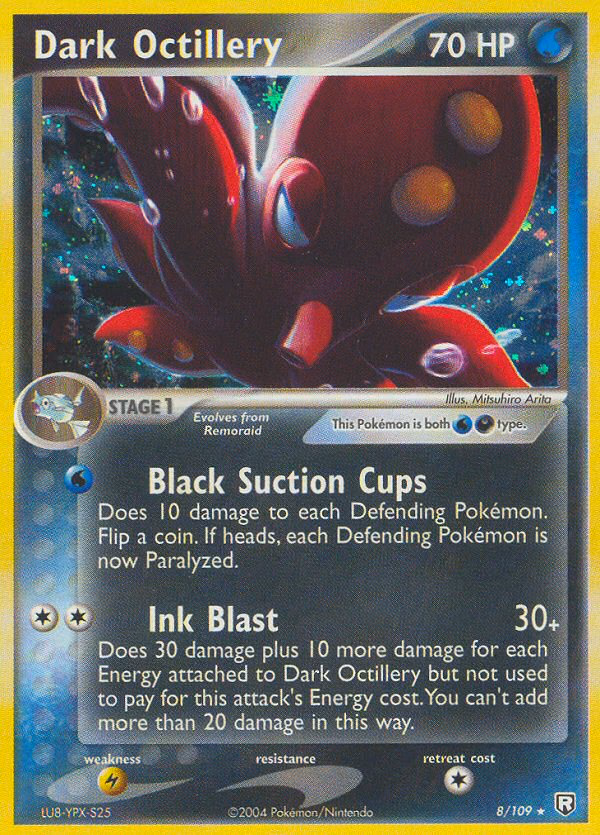 Dark Octillery Pokemon card (8/109, Team Rocket Returns)