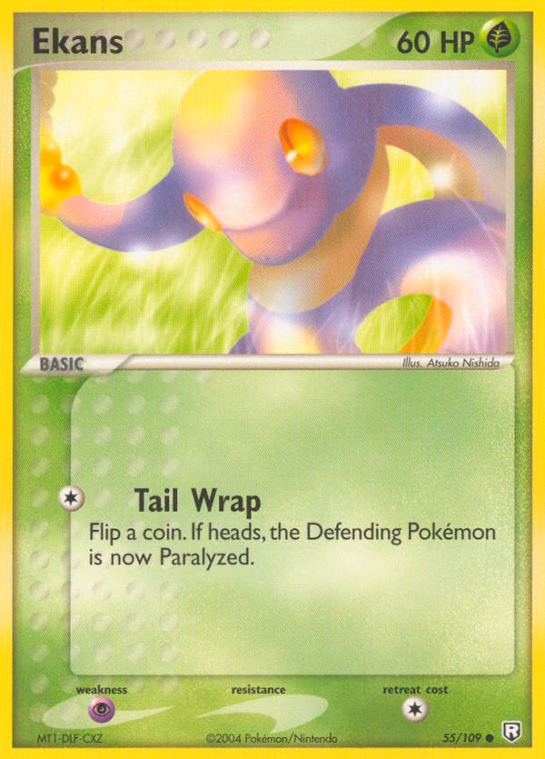 Ekans Pokemon card (55/109, Team Rocket Returns)
