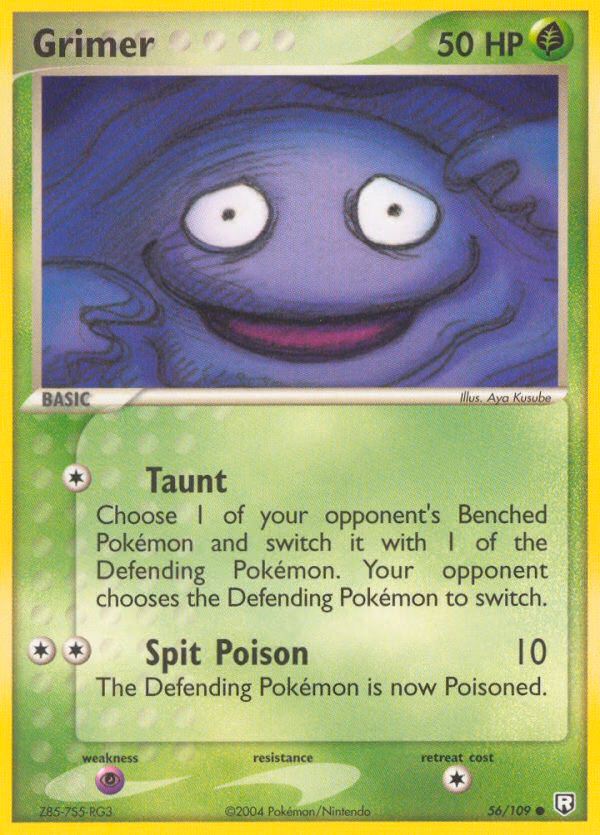 Grimer Pokemon card (56/109, Team Rocket Returns)