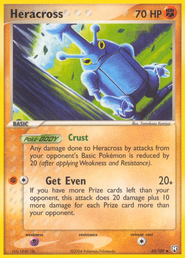 Heracross Pokemon card (43/109, Team Rocket Returns)