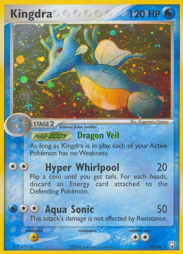 Kingdra Pokemon card (12/109, Team Rocket Returns)
