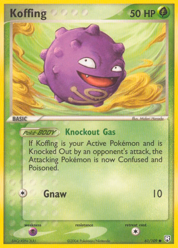 Koffing Pokemon card (61/109, Team Rocket Returns)