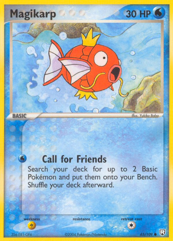 Magikarp Pokemon card (65/109, Team Rocket Returns)