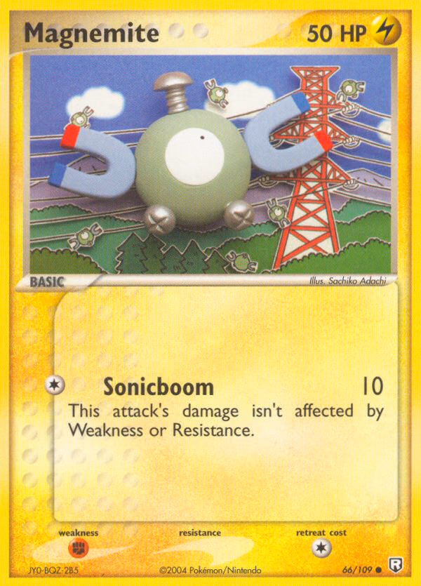 Magnemite Pokemon card (66/109, Team Rocket Returns)
