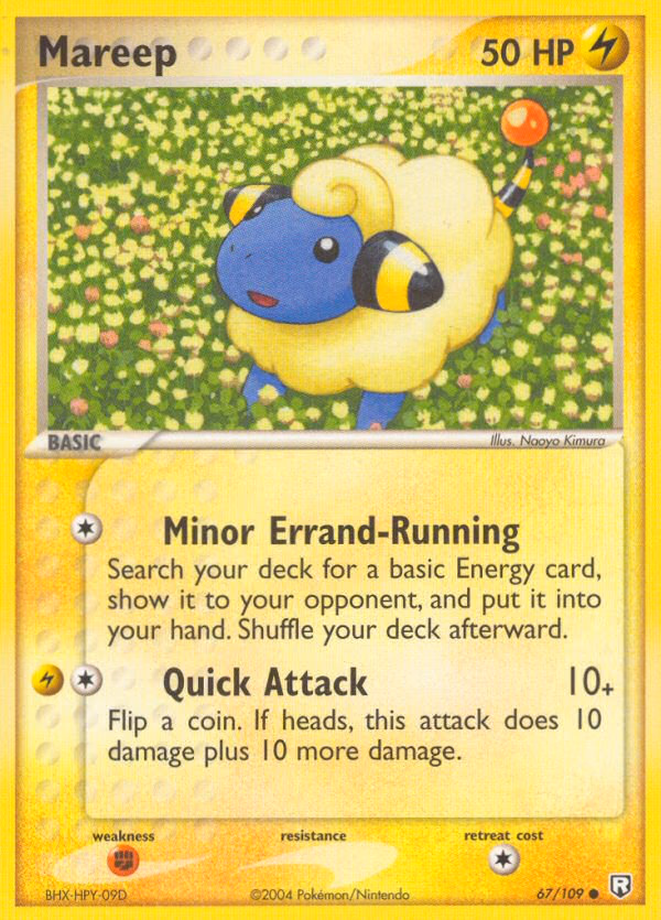 Mareep Pokemon card (67/109, Team Rocket Returns)