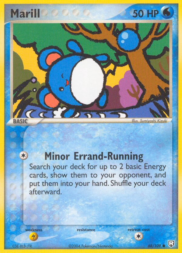 Marill Pokemon card (68/109, Team Rocket Returns)