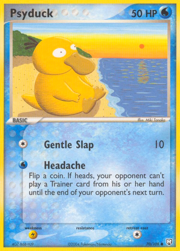 Psyduck Pokemon card (70/109, Team Rocket Returns)