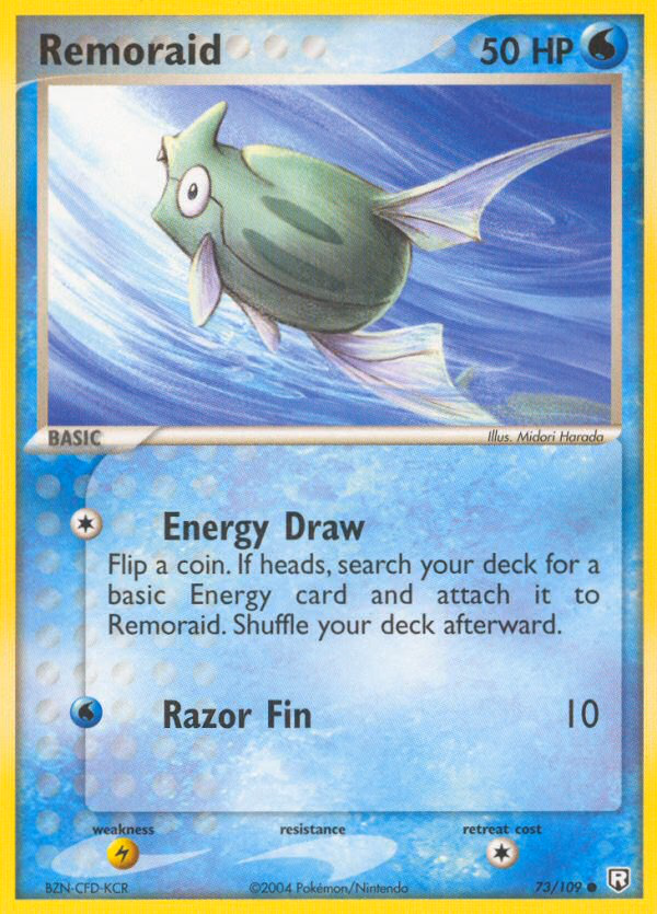 Remoraid Pokemon card (73/109, Team Rocket Returns)