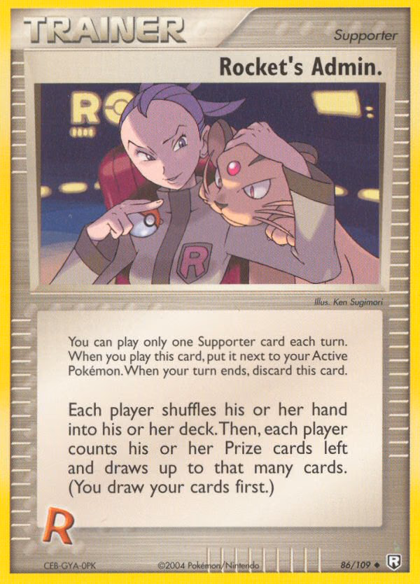 Rocket's Admin. Pokemon card (86/109, Team Rocket Returns)
