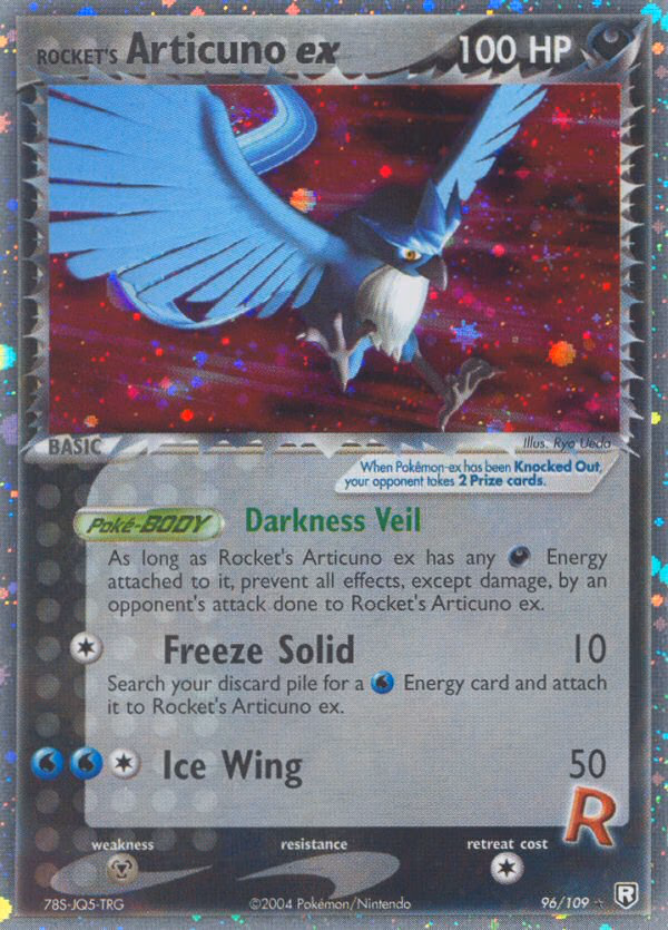 Rocket's Articuno ex Pokemon card (96/109, Team Rocket Returns)