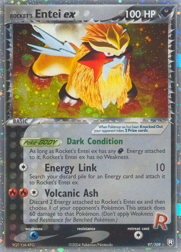 Rocket's Entei ex Pokemon card (97/109, Team Rocket Returns)