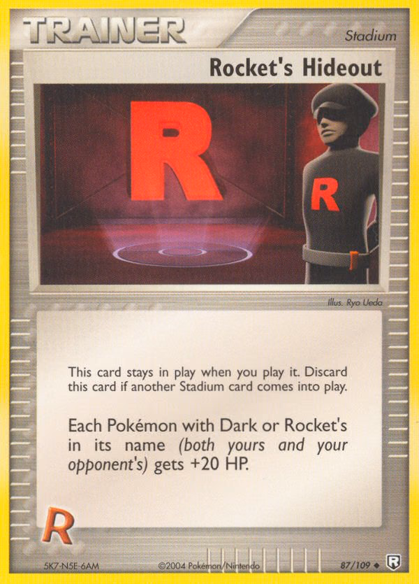 Rocket's Hideout Pokemon card (87/109, Team Rocket Returns)