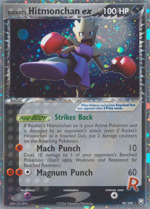 Rocket's Hitmonchan ex Pokemon card (98/109, Team Rocket Returns)