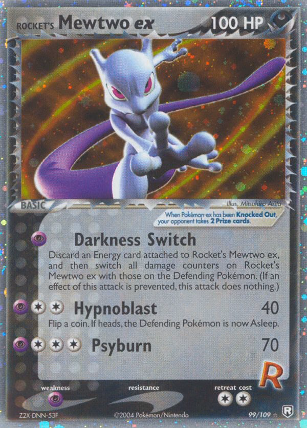 Rocket's Mewtwo ex Pokemon card (99/109, Team Rocket Returns)