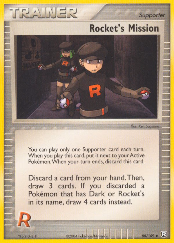 Rocket's Mission Pokemon card (88/109, Team Rocket Returns)