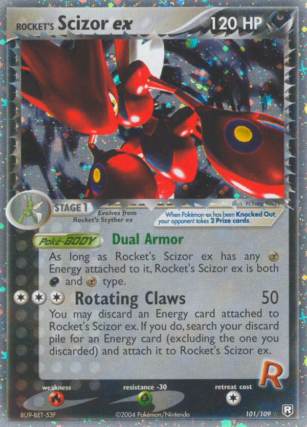 Rocket's Scizor ex Pokemon card (101/109, Team Rocket Returns)