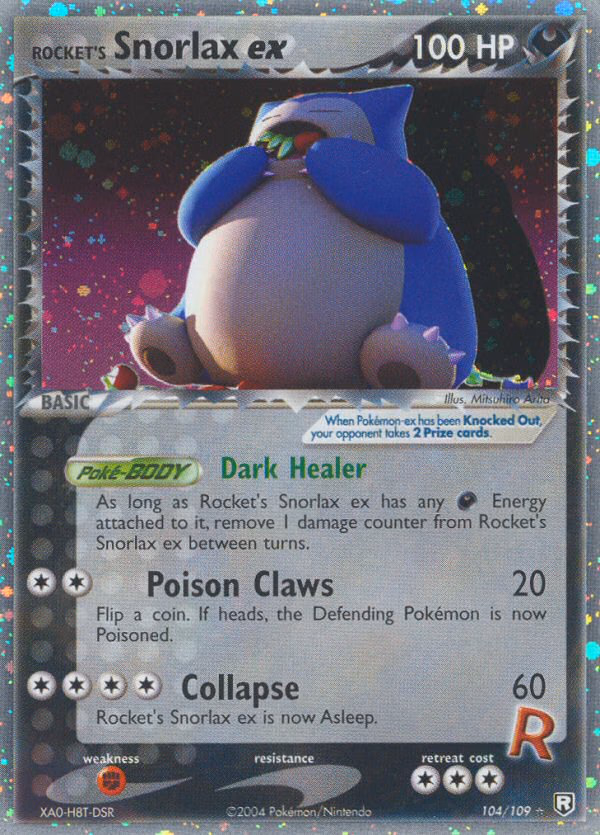 Rocket's Snorlax ex Pokemon card (104/109, Team Rocket Returns)
