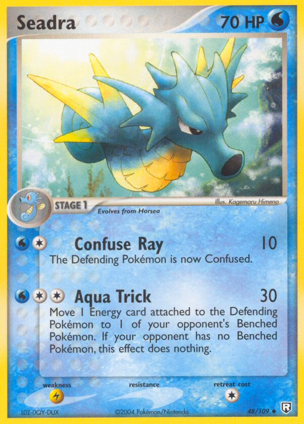 Seadra Pokemon card (48/109, Team Rocket Returns)